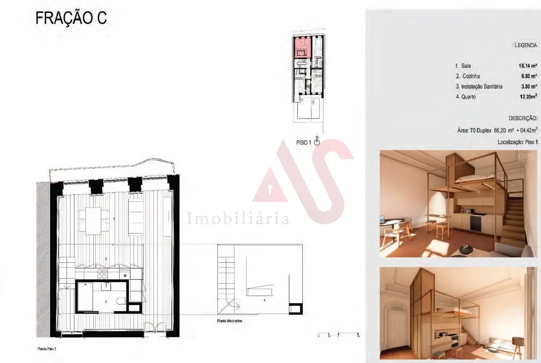 Apartamento T1 - Cedofeita, Porto, Porto - Miniatura: 2/3