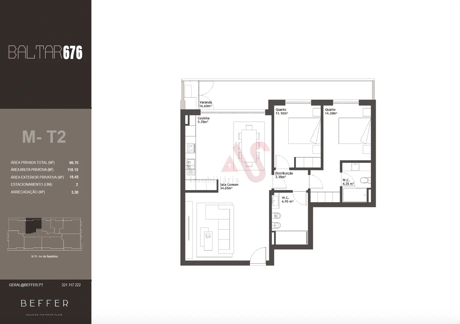 Apartamento T2 - Baltar, Paredes, Porto - Miniatura: 2/3
