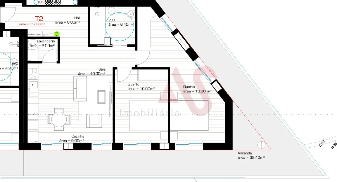 Apartamento T2 - Silvares, Lousada, Porto - Miniatura: 2/3