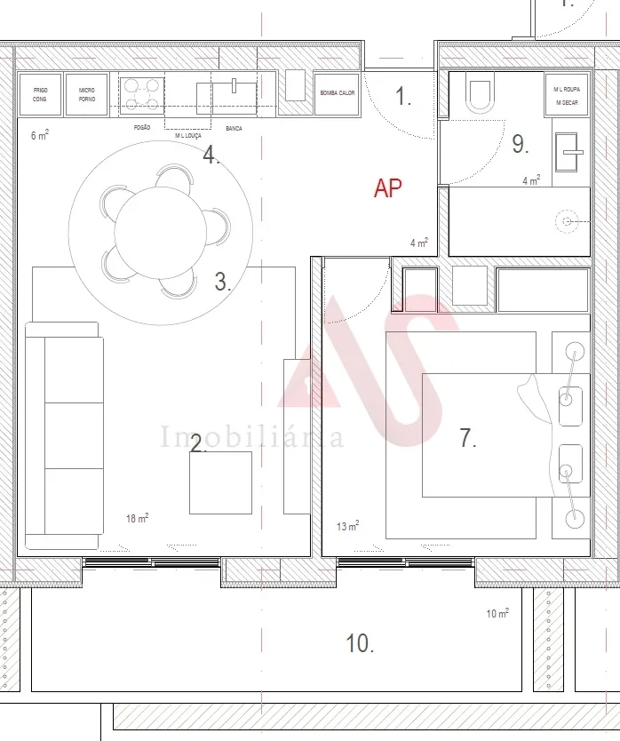 Apartamento T1 - Meixomil, Pa�os de Ferreira, Porto - Miniatura: 2/3