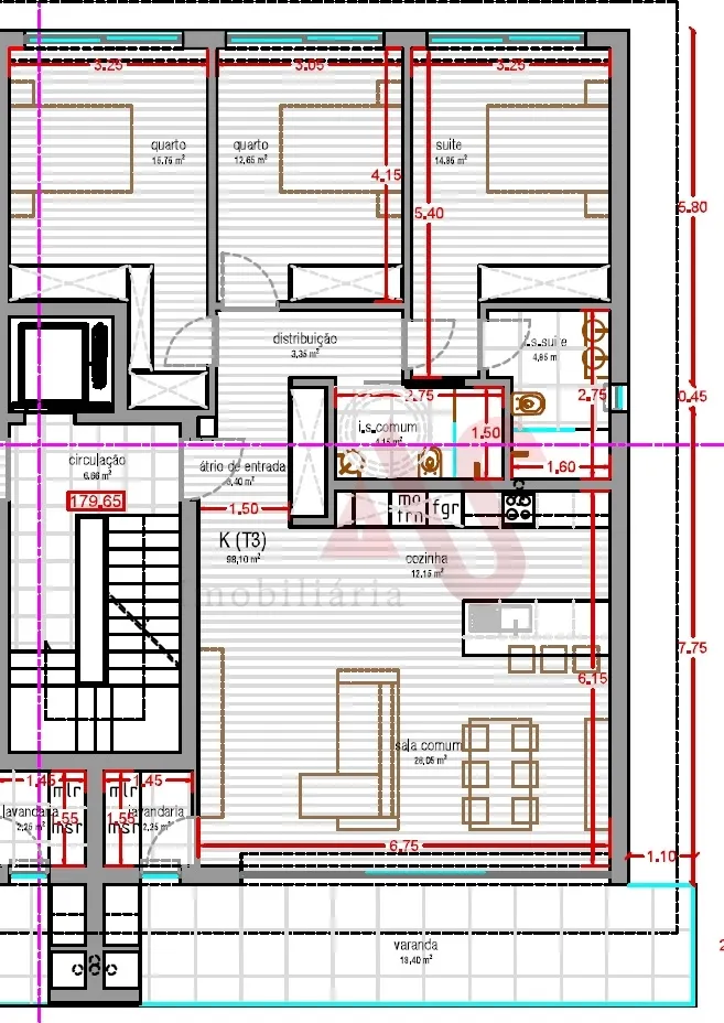 Apartamento T3 - SELHO, Guimares, Braga - Miniatura: 2/3