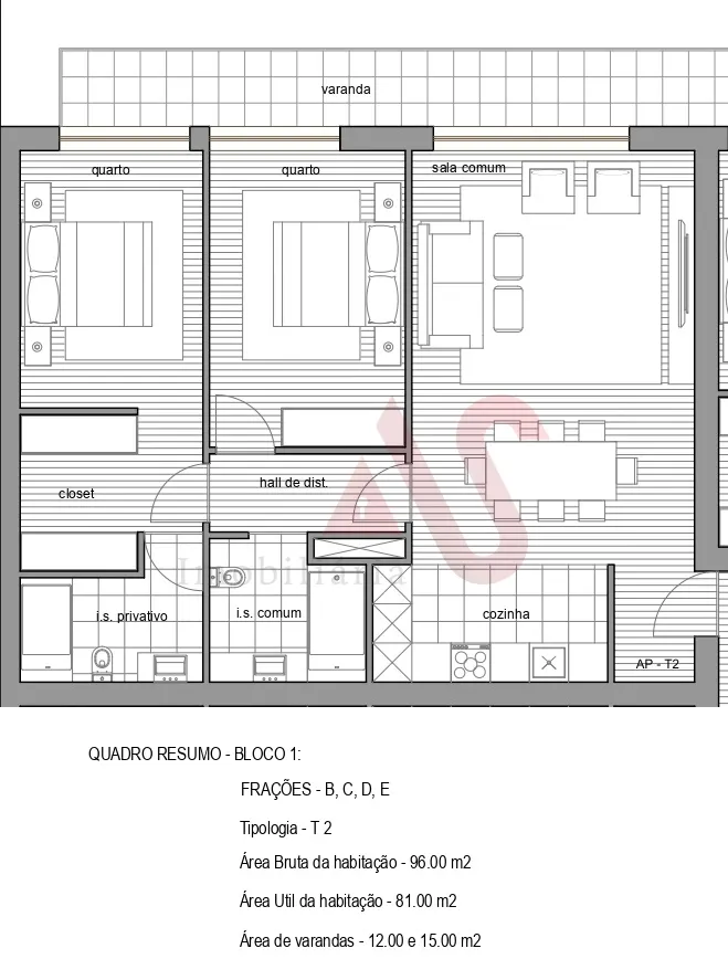 Apartamento T2 - Infias, Vizela, Braga - Miniatura: 2/3