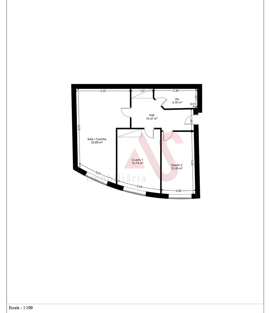 Apartamento T2 - Caldas de Vizela, Vizela, Braga - Miniatura: 2/3
