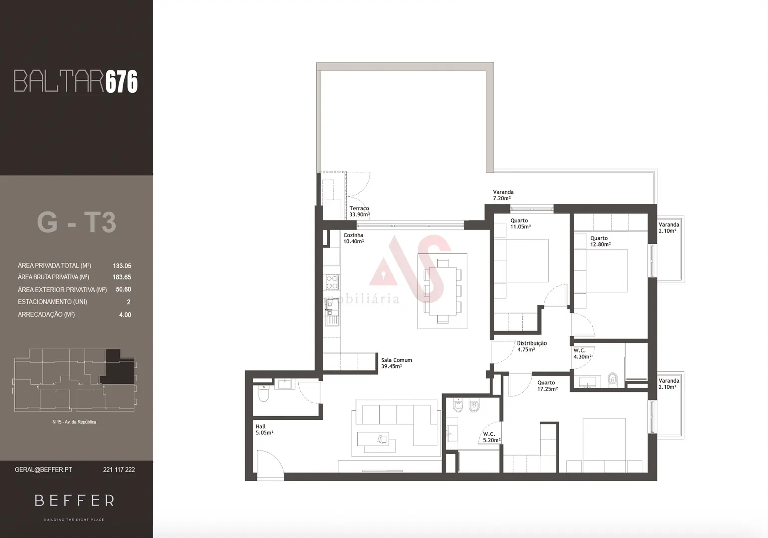Apartamento T3 - Baltar, Paredes, Porto - Miniatura: 2/3