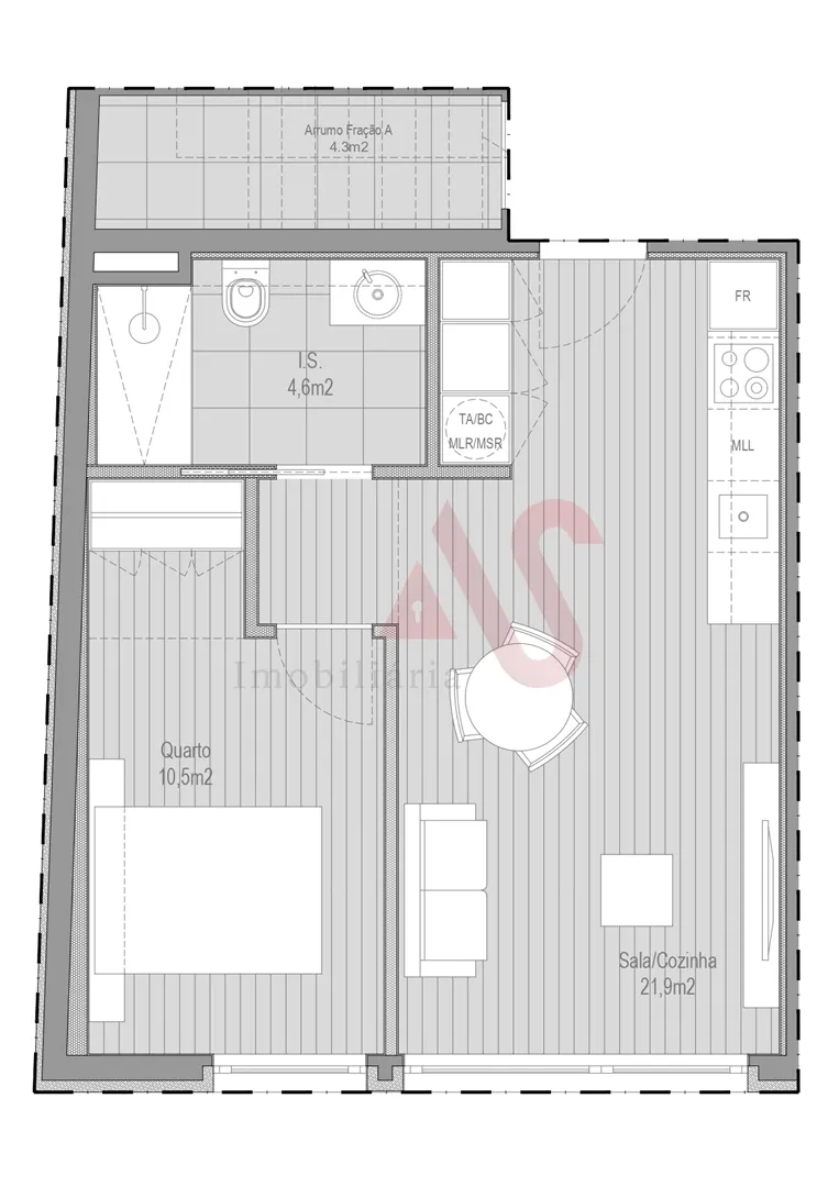 Apartamento T1 - Paranhos, Porto, Porto - Miniatura: 6/9