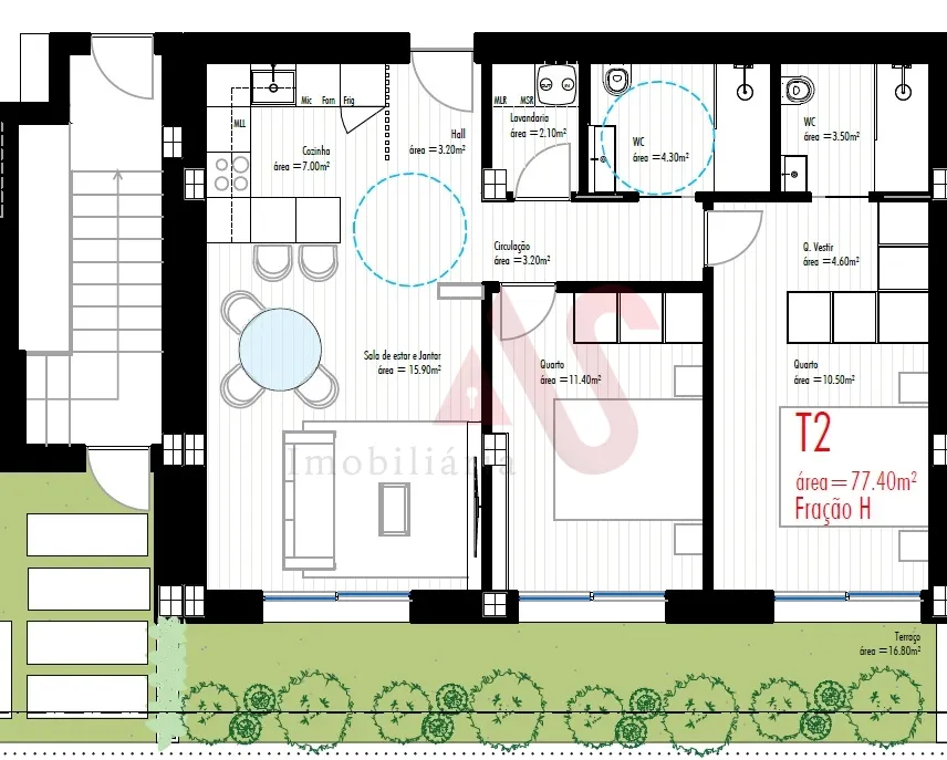 Apartamento T2 - Freamunde, Paos de Ferreira, Porto - Miniatura: 8/9