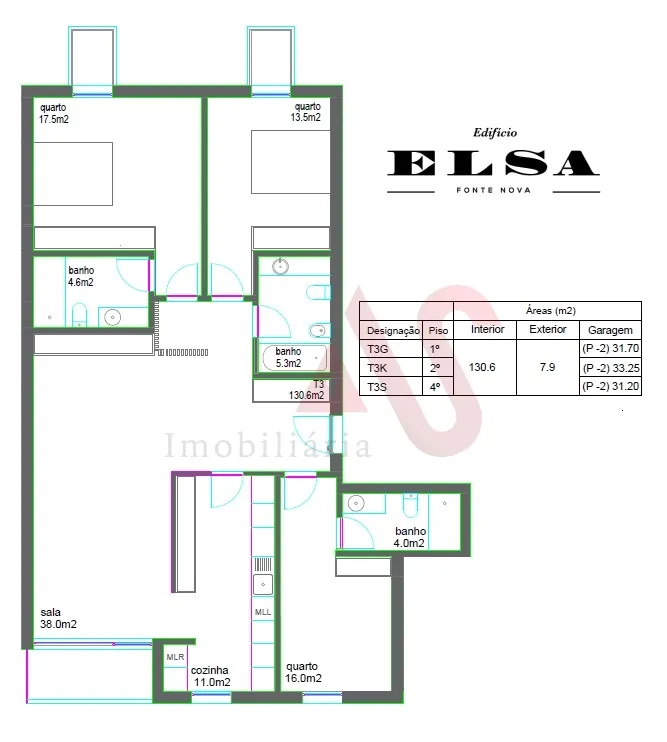 Apartamento T3 - Gl�ria, Aveiro, Aveiro - Miniatura: 2/3