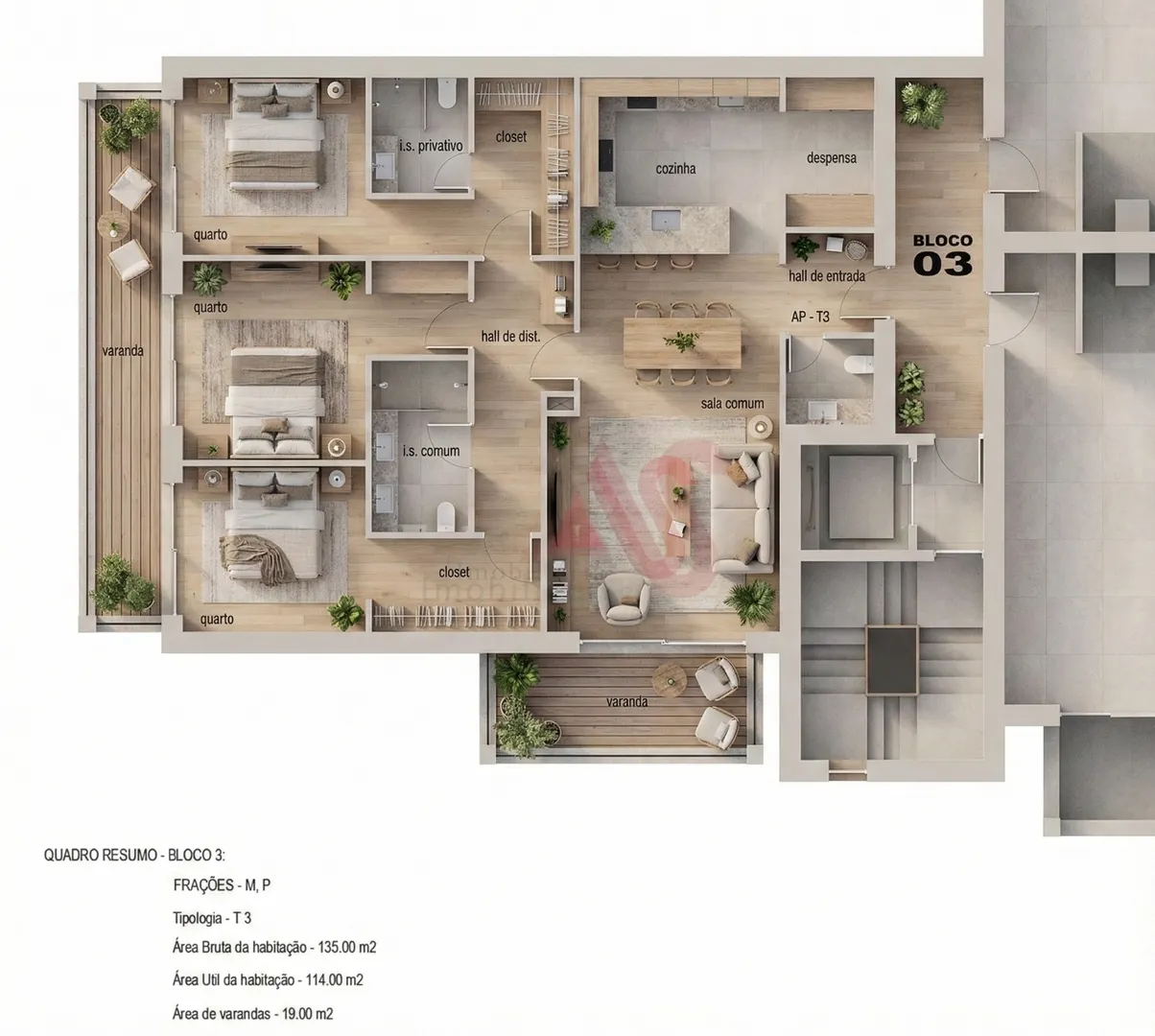 Apartamento T3 - Infias, Vizela, Braga - Miniatura: 3/3