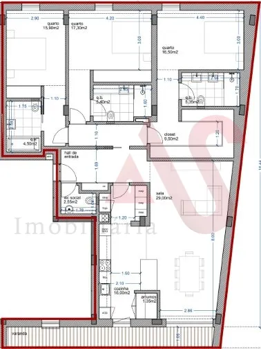 Apartamento T3 - �guas Santas, Maia, Porto - Miniatura: 2/3