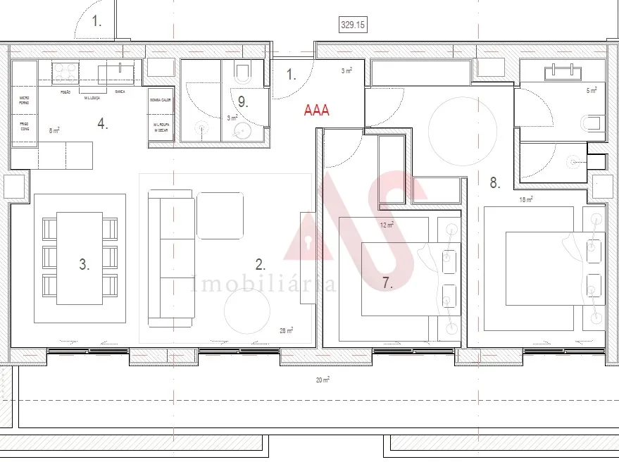 Apartamento T2 - Meixomil, Pa�os de Ferreira, Porto - Miniatura: 2/3
