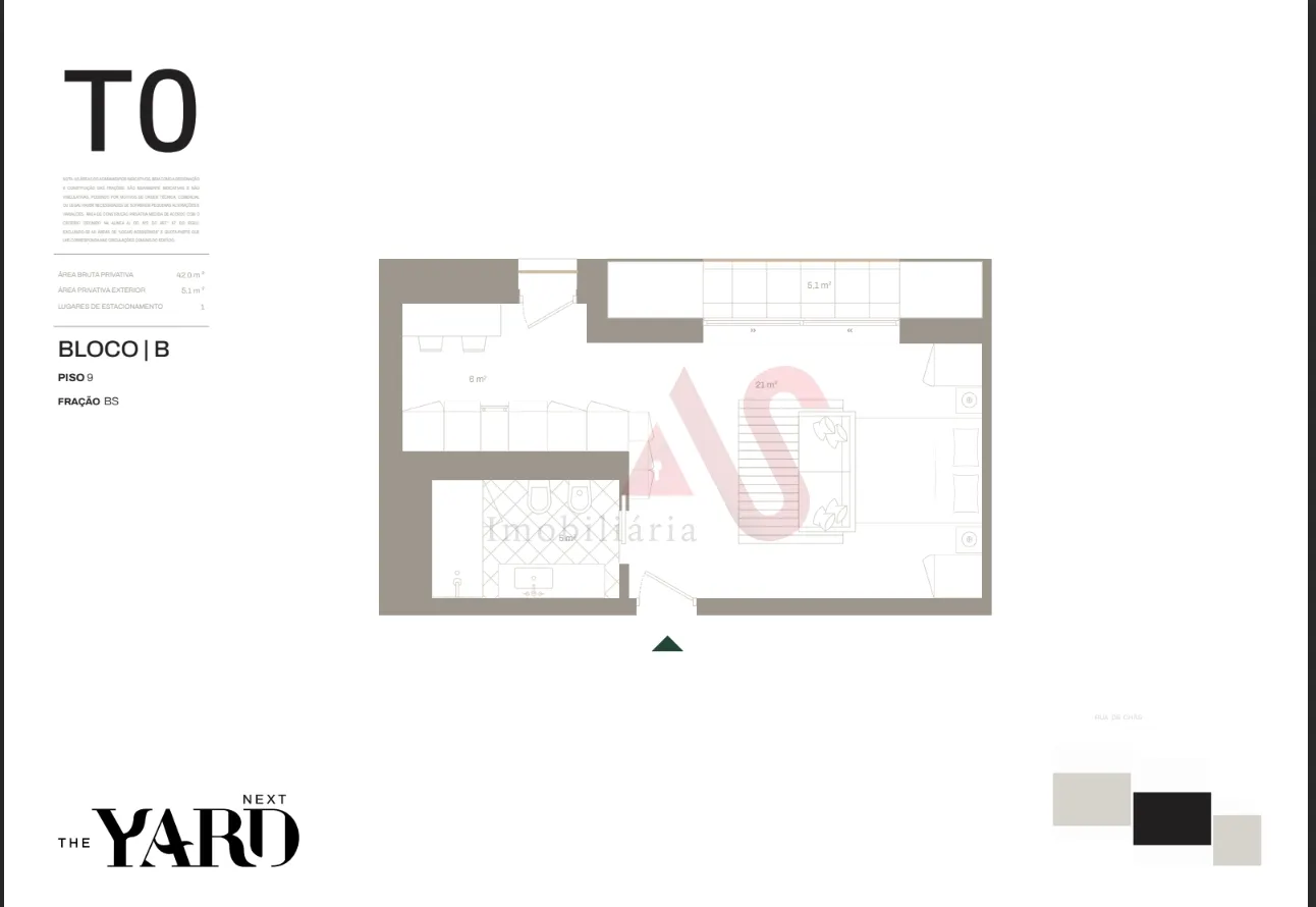 Apartamento T0 - Santa Marinha, Vila Nova de Gaia, Porto - Miniatura: 2/3