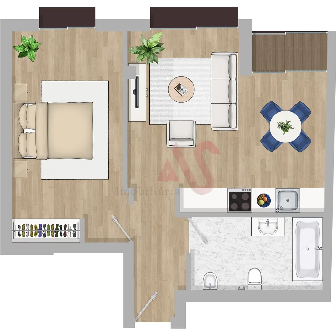 Apartamento T1 - Cedofeita, Porto, Porto - Miniatura: 2/3