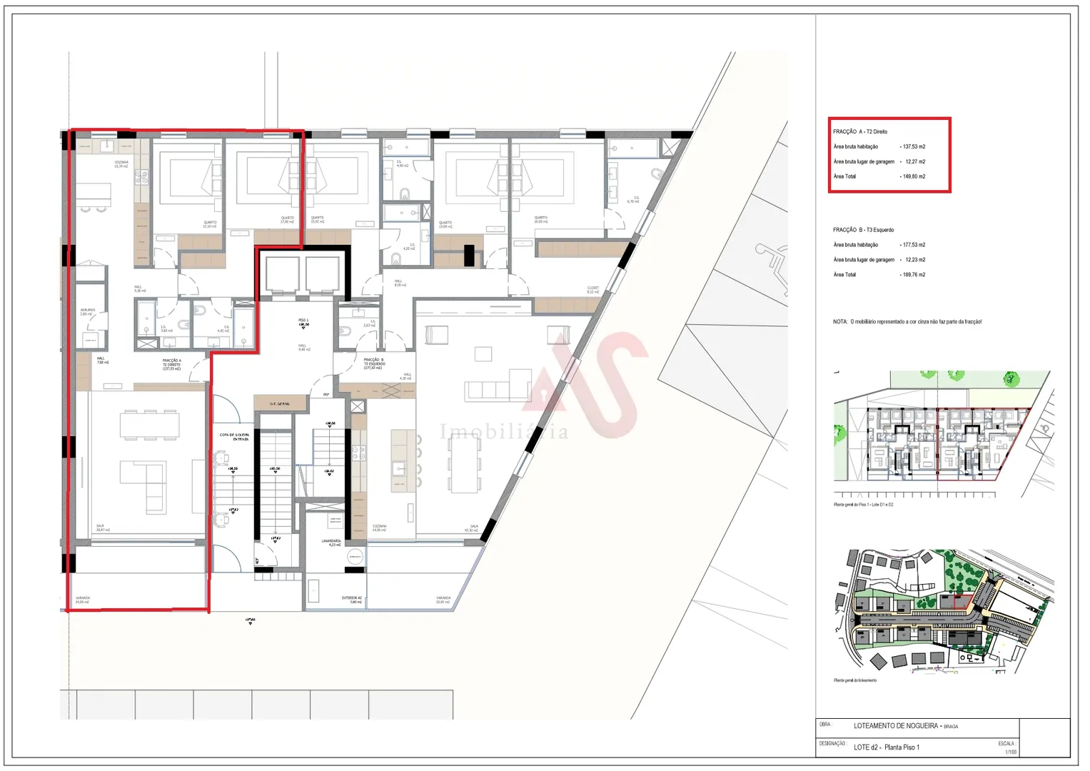 Apartamento T2 - Nogueira, Braga, Braga - Miniatura: 2/3