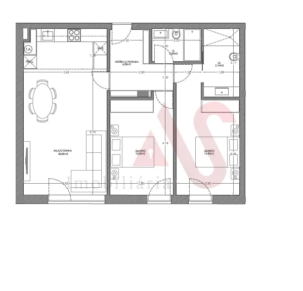 Apartamento T2 - Campanh�, Porto, Porto - Miniatura: 2/3