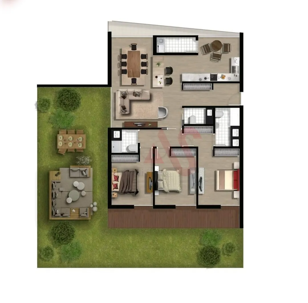 Apartamento T3 - Freamunde, Paços de Ferreira, Porto - Miniatura: 2/3