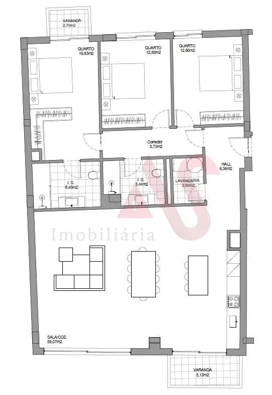 Apartamento T3 - Silvares, Lousada, Porto - Miniatura: 4/9