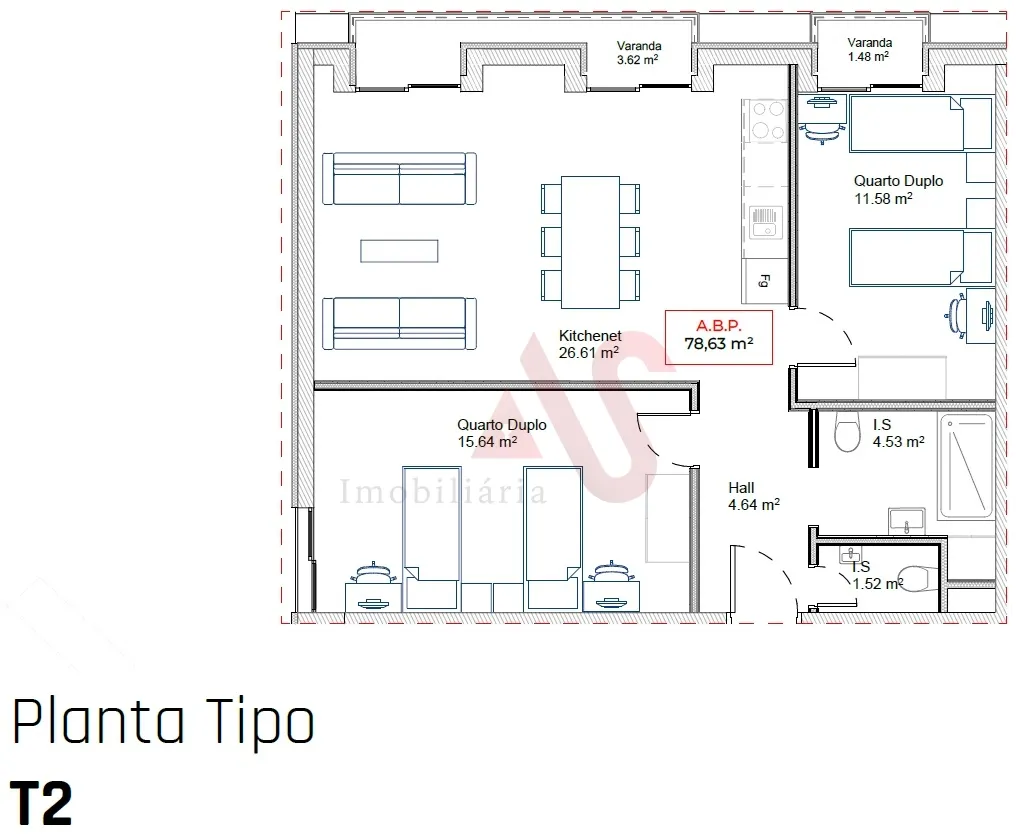 Apartamento T2 - Paranhos, Porto, Porto - Miniatura: 2/3