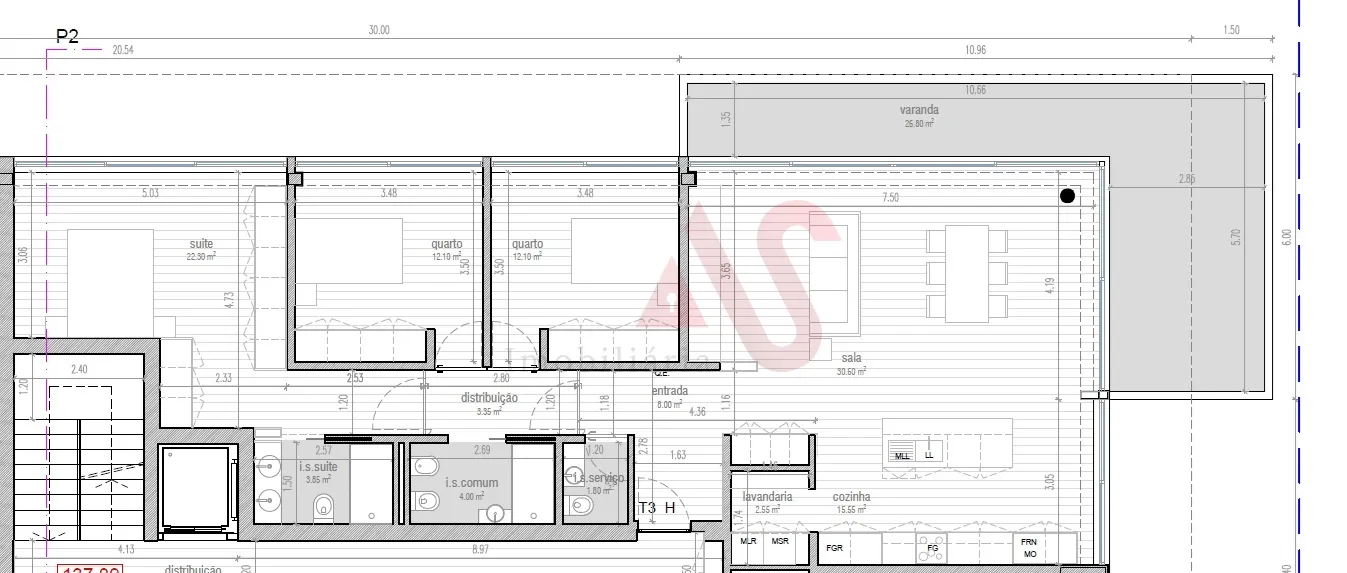 Apartamento T3 - Campo, Santo Tirso, Porto - Miniatura: 2/3