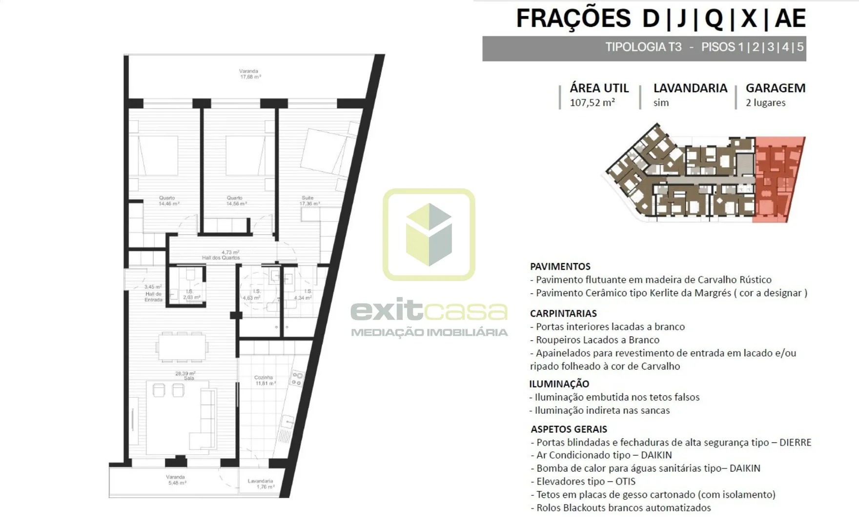 Apartamento T3 - Esgueira, Aveiro, Aveiro - Miniatura: 7/9