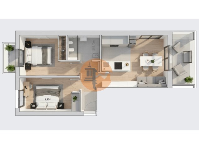 Apartamento T2 - Monte Gordo, Vila Real de Santo Ant�nio, Faro (Algarve) - Imagem grande