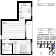 Apartamento T1 - Lordelo, Paredes, Porto - Miniatura: 11/11